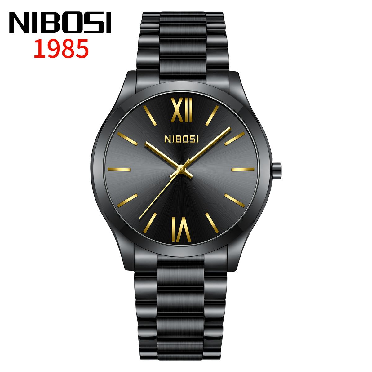 Orologio da uomo NIBOSI, impermeabile, semplice, al quarzo, versatile, con cinturino in acciaio a tre perni, orologio da uomo, transfrontaliero_voghion.com