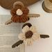 Knitted Flower With Yarn For Spring 2024, New High-end Feel, Back Spoon Curly Hair, Shark Claw Clip, Large Hair Clip_voghion.com