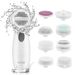 8 In 1 Facial Brush Electric Face Massager Face Cleansing Brush Silicone Facial Brush Face Deep Cleaning Pore Skin Care_voghion.com