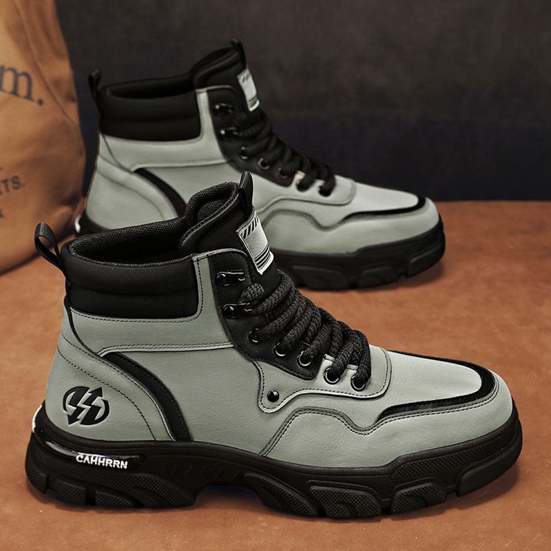 Martin 2024 autumn new British style workwear big yellow men's high top outdoor waterproof leather boots_voghion.com