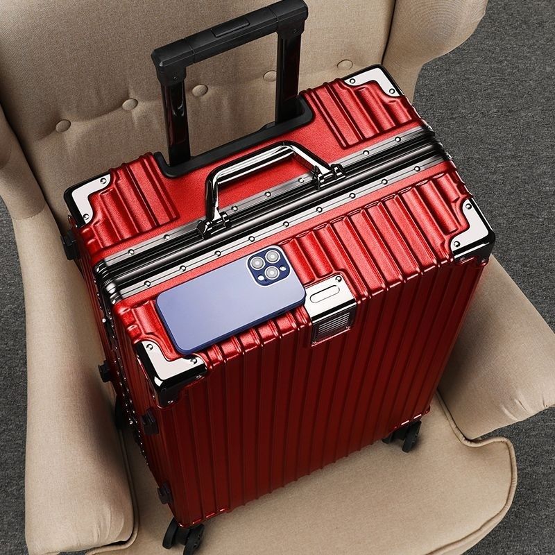 2024 Valise de mariage pour femmes avec code, boîte à roulettes universelle silencieuse avec cadre en aluminium, boîte à roulettes en cuir_voghion.com