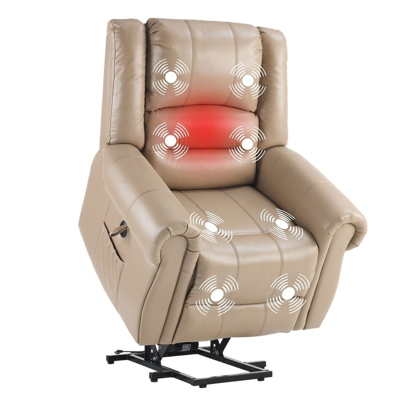 Futon Sofa Bed, Velvet Futon Couch For Living Room, Recliner Sleeper Sofa Bed With 2 Cup Holders, Removable Armrests, Metal Legs, Light Brown_voghion.com
