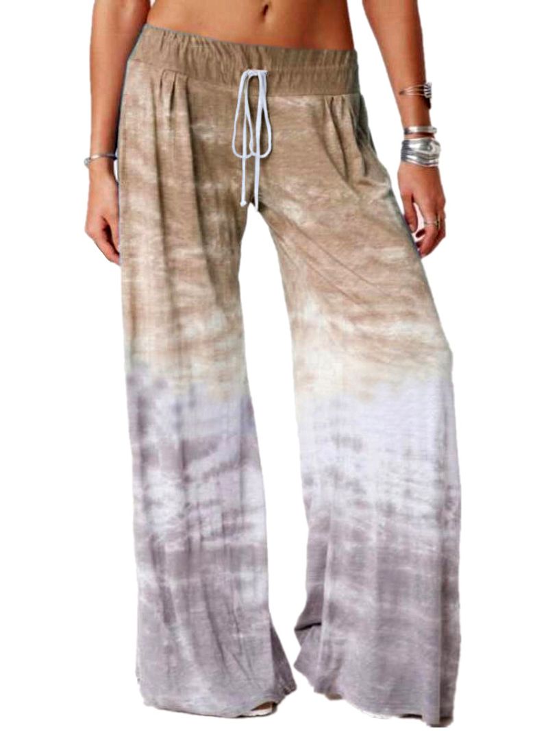 2023  women's loose gradient color printed yoga wide-leg sports pants_voghion.com
