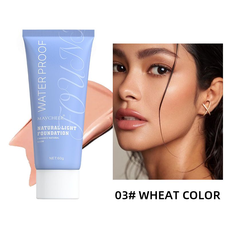 Face Foundation MAYCHEER Natural Gloss Foundation Waterproof Concealer Moisturizing Light Foundation_voghion.com