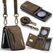M2 folding case for Samsung Z Flip5 card wallet phone case Z Flip4 shoulder strap card holder protective leather case_voghion.com