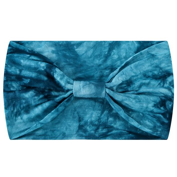 Foulard sportivo da donna bohémien con nodo largo, tinto in capo, avvolto in una fascia elastica in cotone che assorbe il sudore_voghion.com