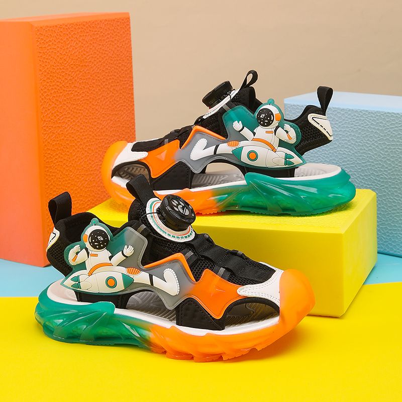  Summer New Rotating Buckle Baotou Sandals Sports and Casual Children's Shoes _voghion.com