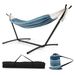 Portable Indoor Outdoor 2-Person Double Hammock Set With Stand And Carrying Cases_voghion.com