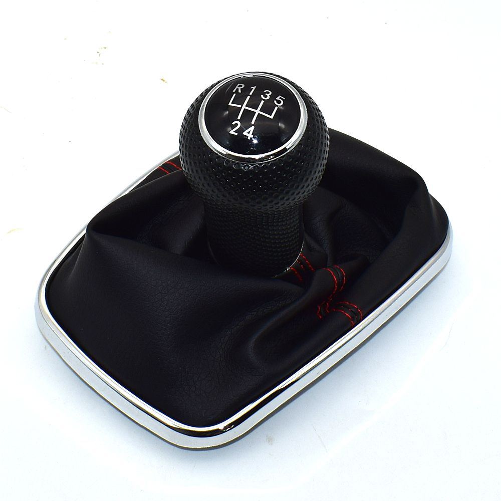 5/6 Speed Gear Shift Knob Lever Shifter Gaitor Boot PU Leather For 1998-2004 Golf IV 4 GTI R32 VW Bora Jetta MT_voghion.com