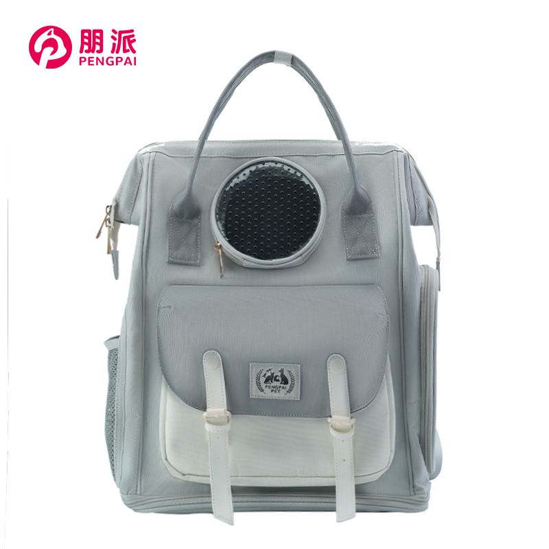 Carrier Outdoor Portable Large Capacity Double Shoulder Transparent Space Capsule Canvas Backpack Pet Breathable Dog Cat_voghion.com