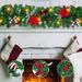 180/270CM Christmas Wreath Door Hanging Decor With Blue & White Ornaments & LED Lights - Artificial Pine Garland_voghion.com