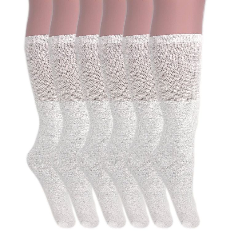 Tube Socks For Women And Men 6 Pairs Cotton Knee High Sport Socks Size 9 To 15_voghion.com