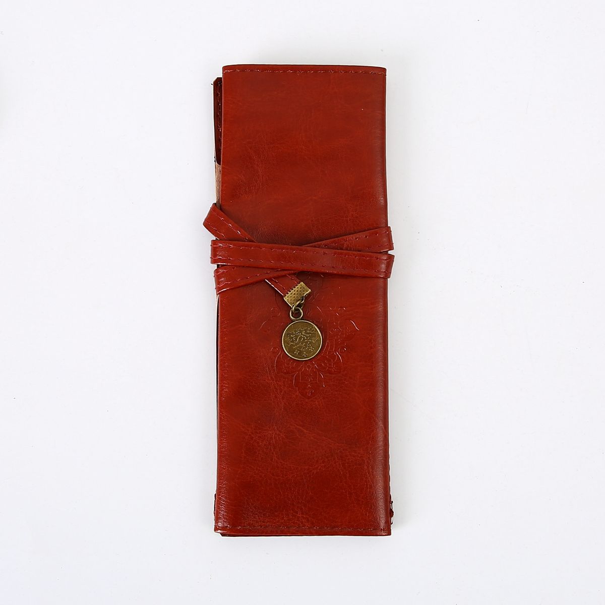 Creative Ethnic Style pu Leather Twilight Pen Bag Roll Pen Curtain Korean Retro Simple Large Capacity Stationery Box_voghion.com