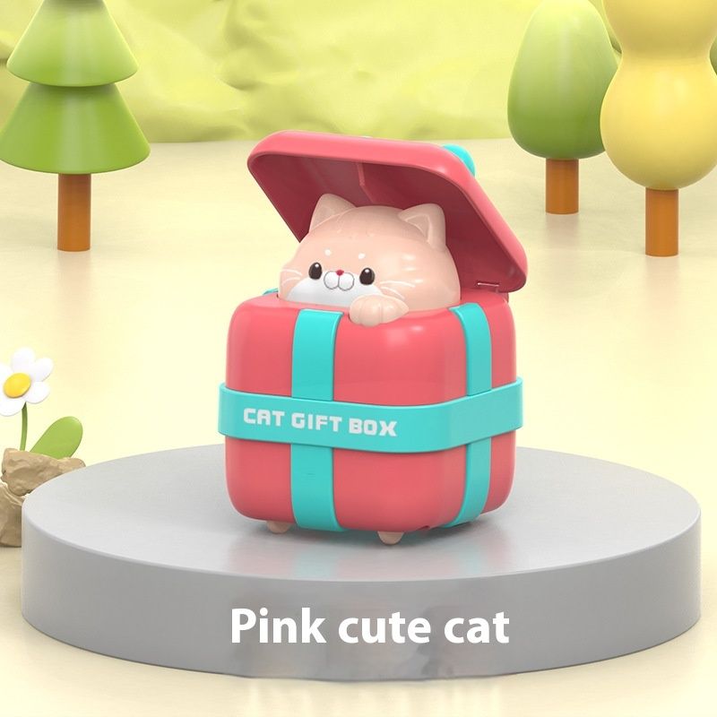 Juguete deslizante de prensa manual divertido para niños, lindo coche con forma de gato, regalo para jardín de infantes_voghion.com