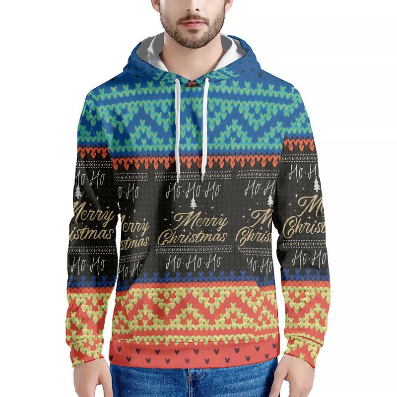 Herrenbekleidung Herren Sweatshirt Weihnachten kreativ bedruckt Geschenk Glocke Hirsch_voghion.com