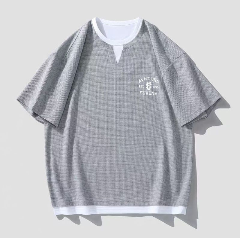 Maglietta pullover Y2K da uomo, stile doppio strato_voghion.com
