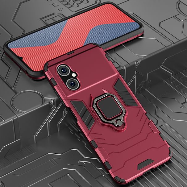 Silikonski ovitek KEYSION za Xiaomi POCO M4 5G s kovinskim obročem in stojalom, odporen proti udarcem, za POCO M4 Pro 4G 5G_voghion.com