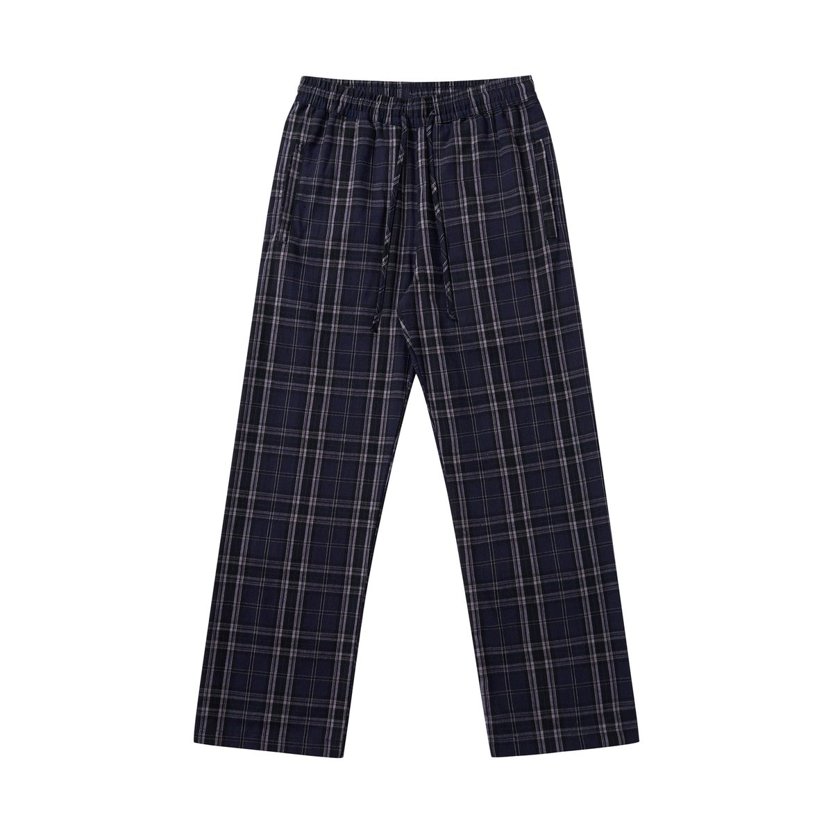 Pariser Karo-Freizeithose für Herren – Locker sitzende Retro-Hose mit klarer Ästhetik_voghion.com