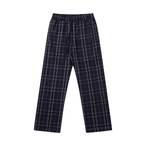 Pariser Karo-Freizeithose für Herren – Locker sitzende Retro-Hose mit klarer Ästhetik_voghion.com