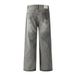 Wasteland Punk Gradient Washed Denim Straight Heren Lange Cleanfit Versleten Losse Wijde Broek_voghion.com
