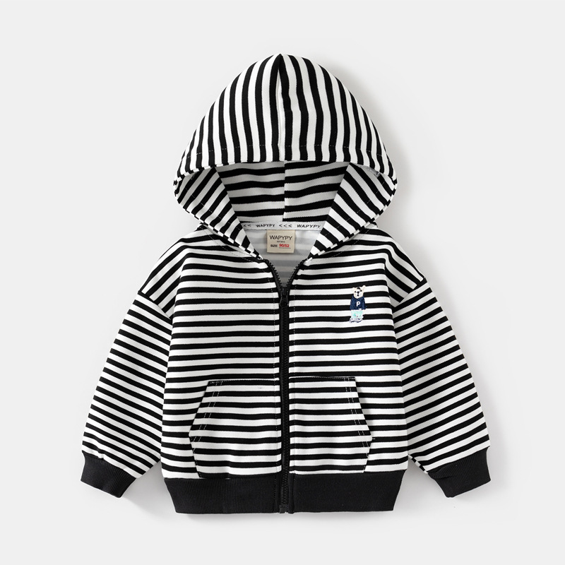 barnkläder Barnhuvtröja pojkar tjock hoodie babydragkedja trend_voghion.com