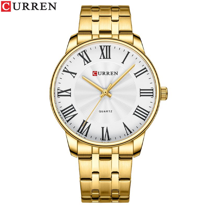 CURREN CARRIEN 8422 Simple Men's Watch Waterproof Steel Strap Quartz Watch Business Men's Watch_voghion.com