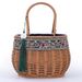 Vintage Reinforced Rattan Handbag - Ethnic Style Oval Woven Tote With Metal Frame (Handmade, Durable & Fashionable)_voghion.com