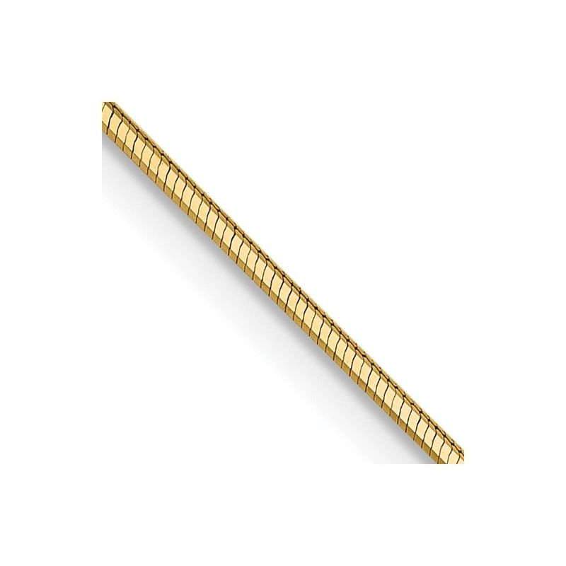 14K .8mm D/C Octagonal Snake Chain_voghion.com