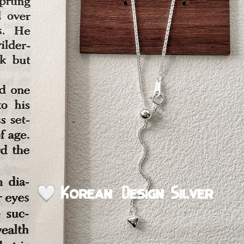 S Pure Silver Adjustable Chopard With Heart Universal Retractable Chain Extended Women's Ins Style_voghion.com