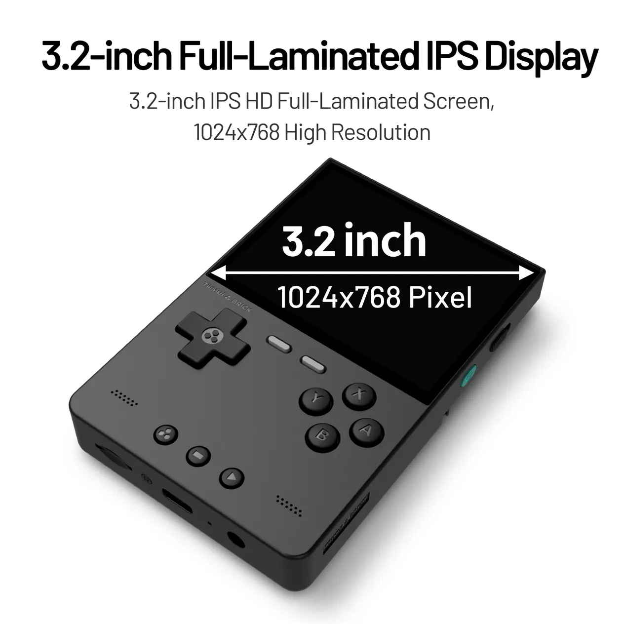 TRIMUI BRICK Handheld Game Console 3.2'' IPS Screen Linux System Trimui UI Metal Back Panel Key LED Lighting Free Keycap_voghion.com