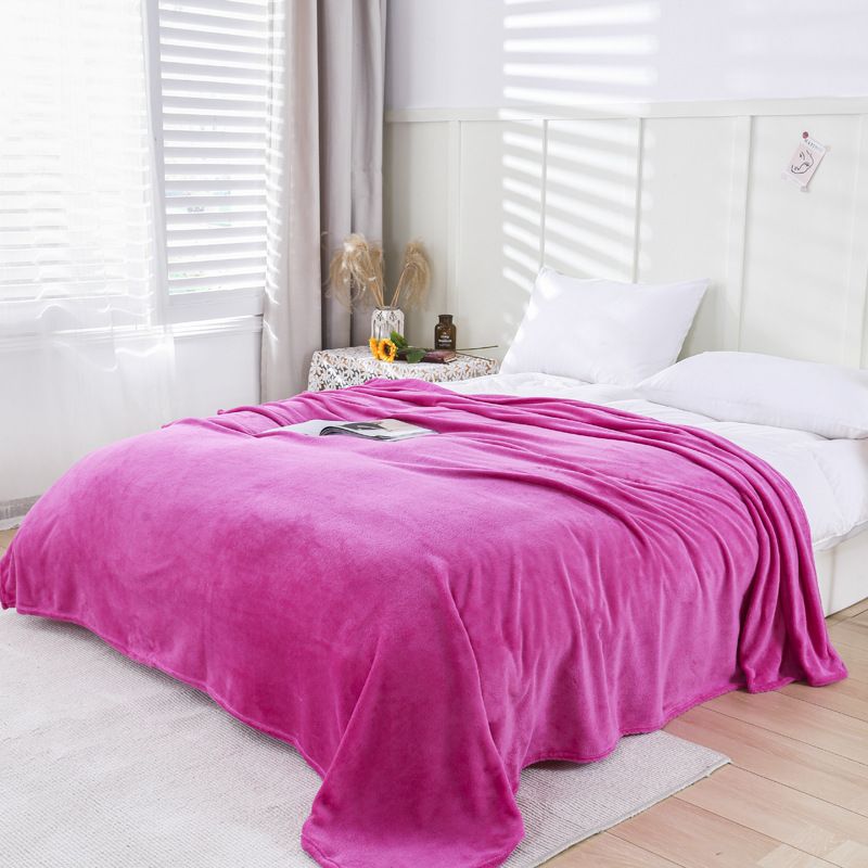 solid color blanket cross border coral fleece thickened flannel nap single double blanket will sell gift blanket_voghion.com
