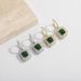 Temperament Smaragd Quadrat Edelstein Ohrringe Hip Hop Frauen High-End-Design Ohrringe_voghion.com