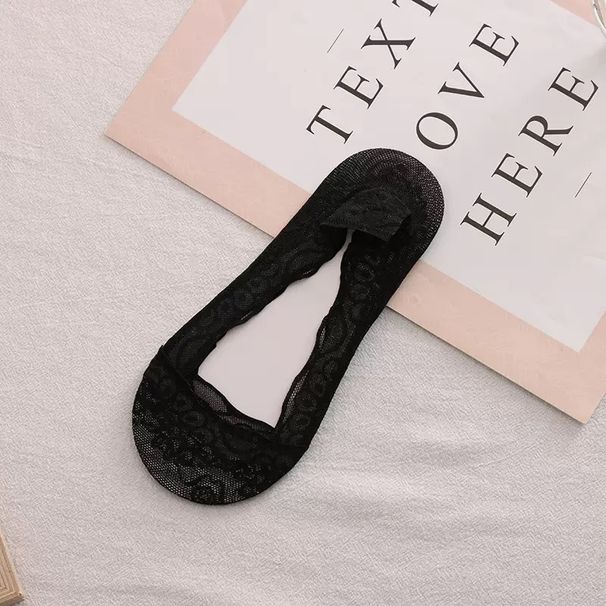 2025e Sommer-Sommersocken aus dünner Spitze für Damen, kurz, unsichtbar, mit rutschfestem Silikonabsatz, ultraleichte Bootssocken in Nude-Farbe_voghion.com