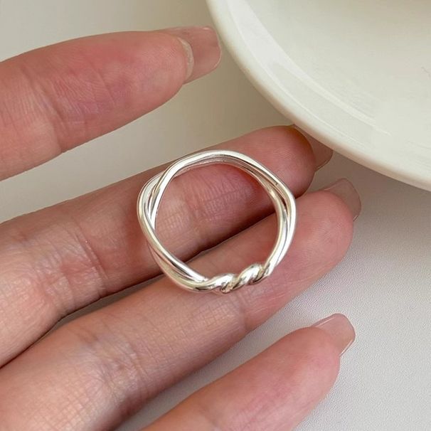 Interwoven Circle For Women, Minimalist Cool Style, Simple High-Value Versatile Elegant Index Finger Ring_voghion.com