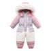 Kids' Fleece-Lined Snowsuit With Color Block Design - Winter Hooded Jumpsuit For Toddlers (80-120cm) | Warm & Stylish Playwear_voghion.com