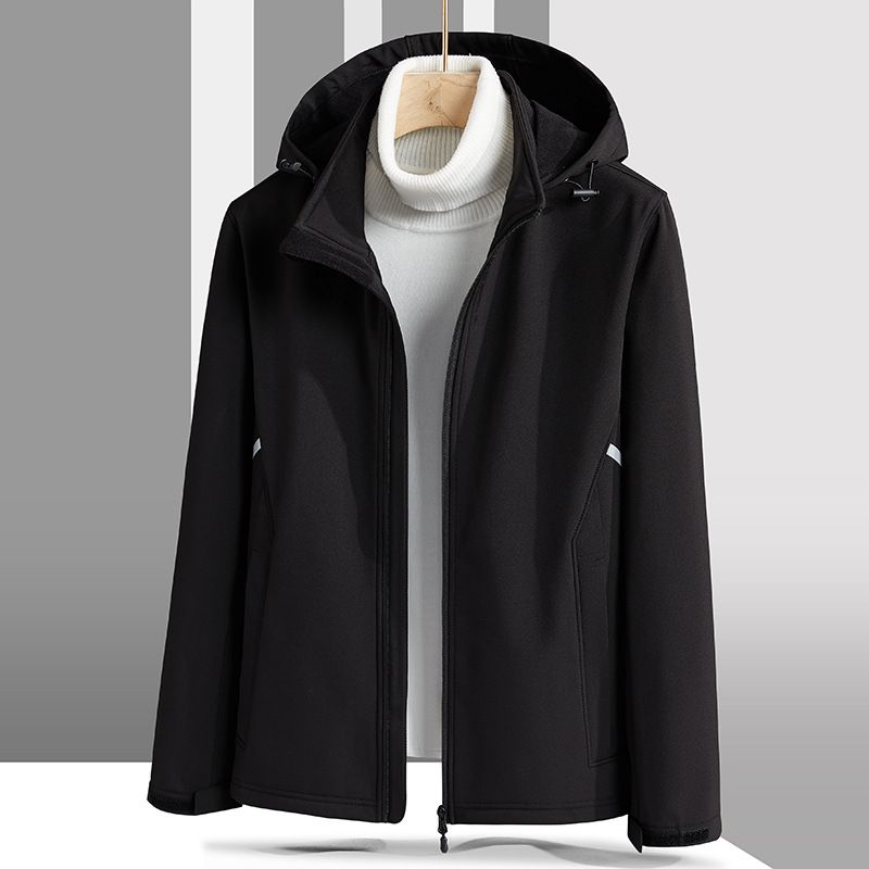 Softshell da assalto all'aperto per coppie, autunno e inverno con giacca, felpa con cappuccio, cardigan, giacca in pile_voghion.com