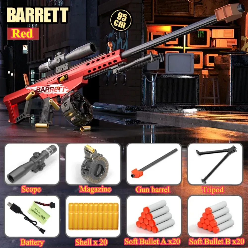 Fusil de sniper automatique à éjection de douilles sécurisée, à balles molles, modèle réduit pour jeux de tir CS en extérieur, cadeau de Noël._voghion.com