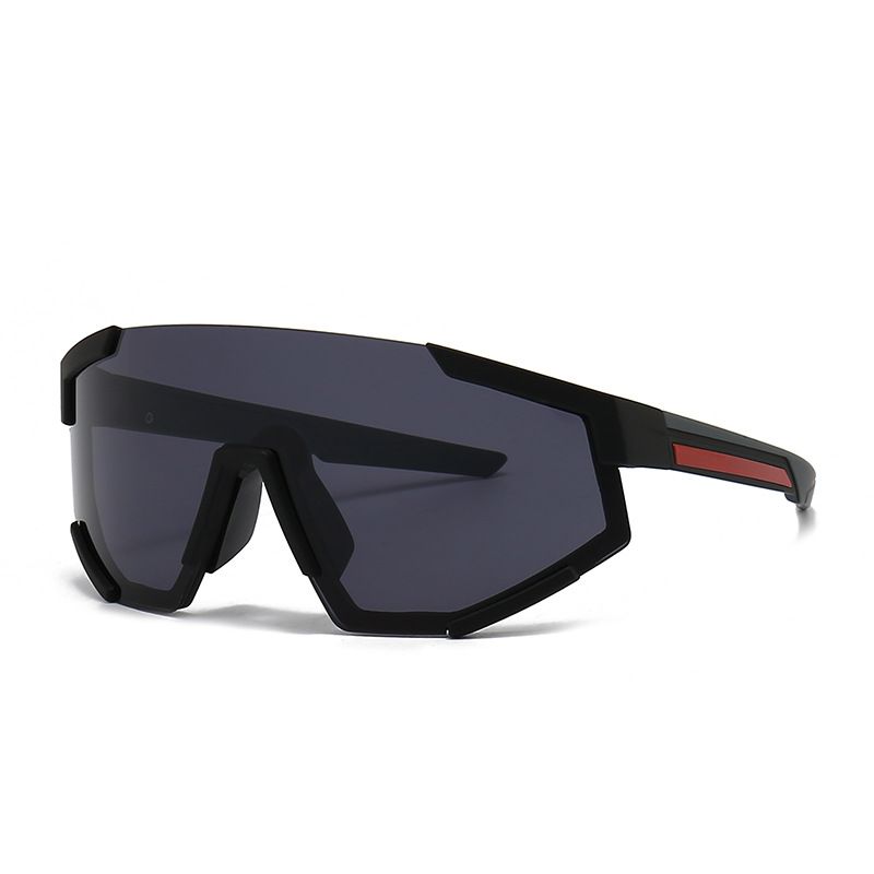 ramă ochelari de soare retro dintr-o singură piesă farmec modern lentilă închisă la modă fotografie stradală_voghion.com