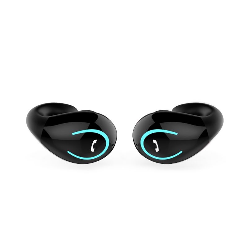 Auricolari Bluetooth V5.0 stereo wireless ultraleggeri YX08 con gancio auricolare (neri)_voghion.com
