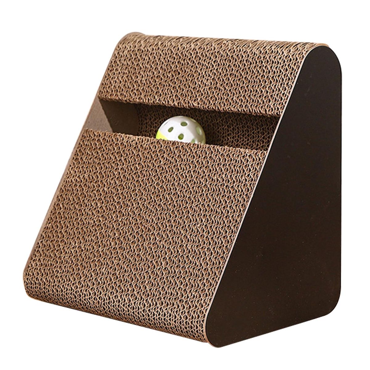 2 In 1 Cat Scratcher Cardboard With Rotating Ball Wear-resistant Cat Clawing Board For Indoor Cat_voghion.com
