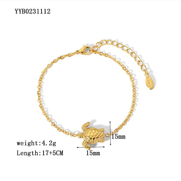 Gioielli da donna, bracciale alla moda, in acciaio al titanio, gioielli resistenti allo sbiadimento, bracciale in acciaio inossidabile placcato oro K_voghion.com