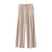 Women's 2024 Summer New Air Style Vertical Fold Pants_voghion.com