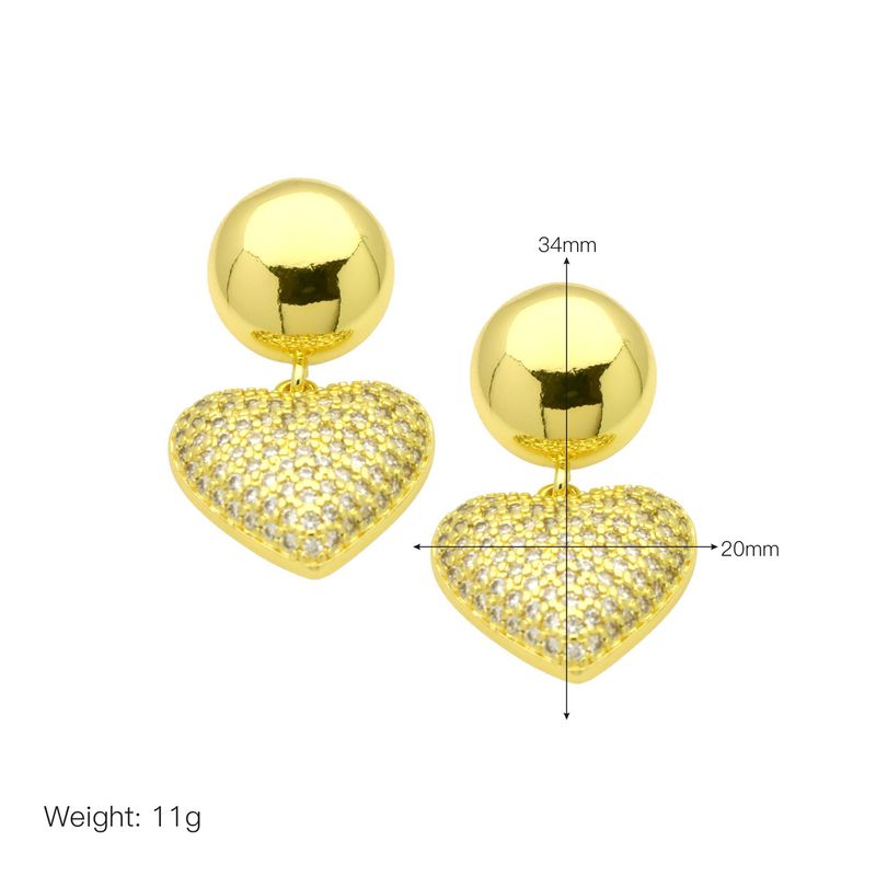 1 Paar elegante Kupfer-Ohrhänger in Stern-Wassertropfen-Herzform_voghion.com