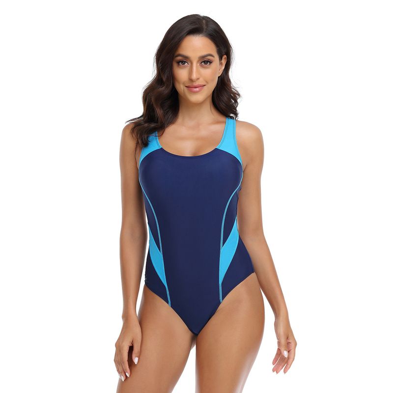 Maillot de bain de course pour femmes, slip une pièce de couleur assortie, maillot de bain d'entraînement et de compétition professionnel ajusté pour femmes_voghion.com
