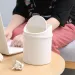 Mini Desktop Bin Small Trash Can Tube With Cover Bedroom Trash Can Garbage Can Clean Workspace Storage Box Home Desk_voghion.com