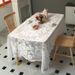 Modern Lace Tablecloth, 150x250cm Rectangle Polyester Table Cover, Cloud Pattern, Slip-Resistant Dining Table Runner_voghion.com