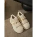 Women's Colorblock Plush Winter Warm Casual Skateboard Shoes Bd8d_voghion.com