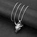 European And American Jewelry, Retro Personality Fashion Hexagram Cow Skull Pendant Men's Necklace_voghion.com