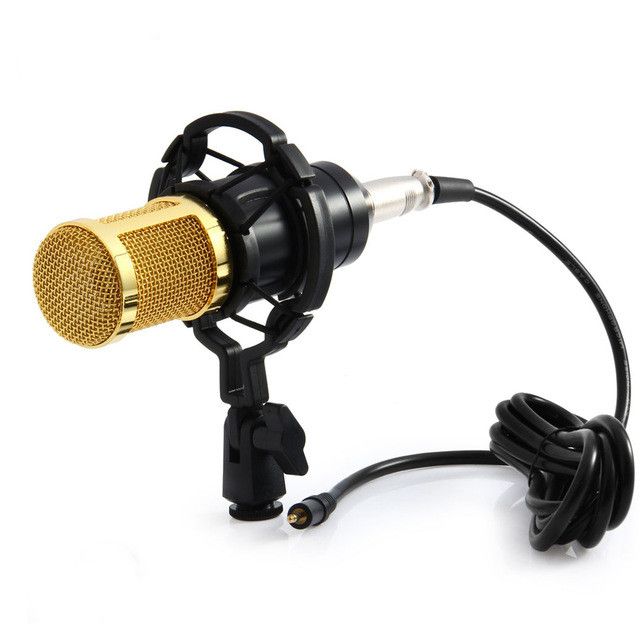 BM 800 Computer Microphone 3.5mm Wired Condenser Sound Microphone With Shock Mount_voghion.com