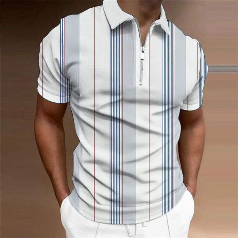 Poloshirt Herren Kurzarm Sommer Business Atmungsaktives Sport Fitness T-Shirt Lässiges Herren Quick Dry Revers T-Shirt Aufdruck_voghion.com